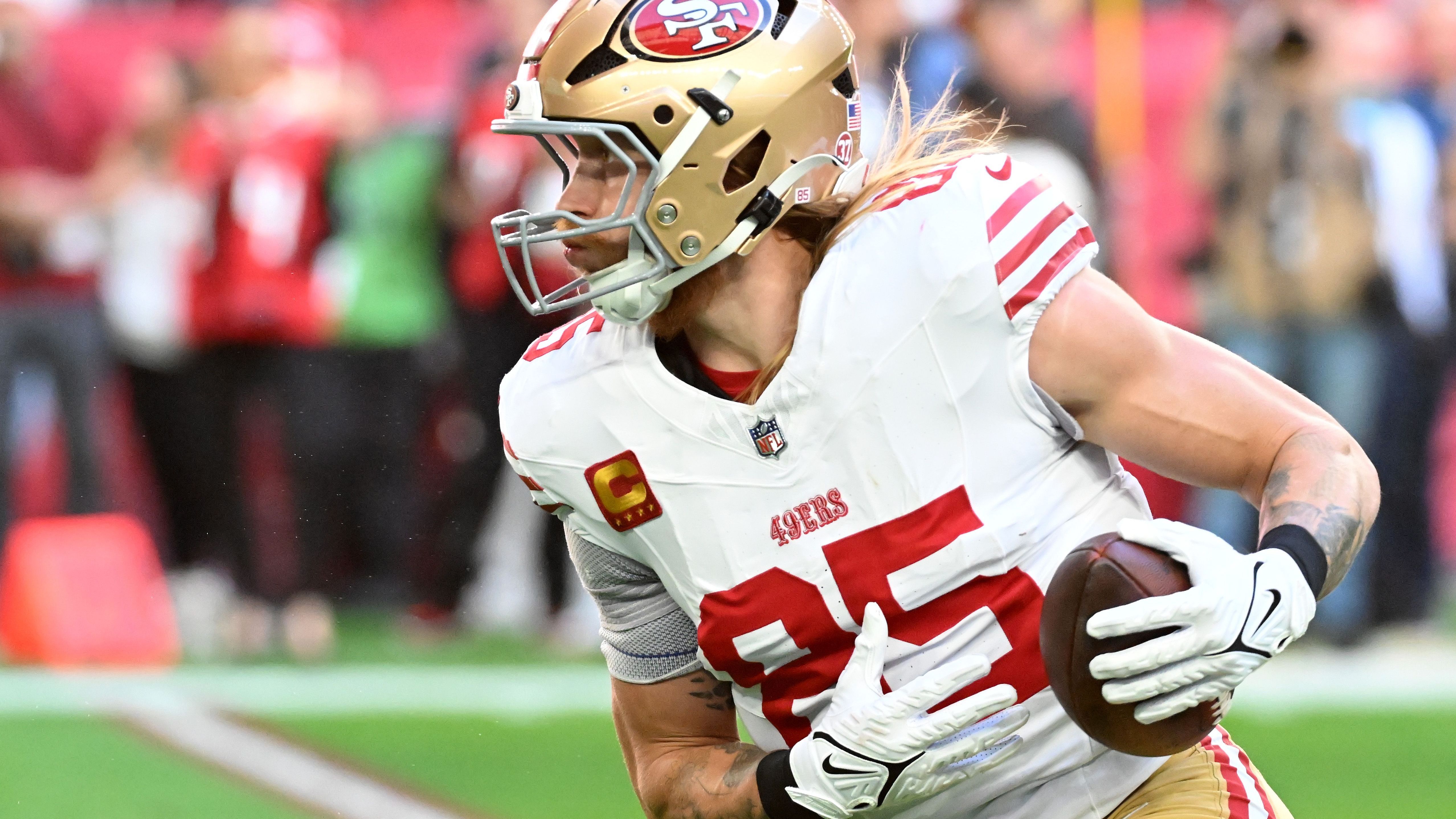 <strong>NFC West - San Francisco 49ers</strong><br><strong>Wide Receiver</strong>: Demarcus Robinson, Ricky Pearsall, Jauan Jennings<br><strong>Offensive Line</strong>: Trent Williams, Ben Bartch, Jake Brendel, Dominick Puni, Colton McKivitz<br><strong>Tight End</strong>: George Kittle<br><strong>Quarterback</strong>: Brock Purdy<br><strong>Running Back</strong>: Christian McCaffrey<br><strong>Fullback</strong>: Kyle Juszczyk