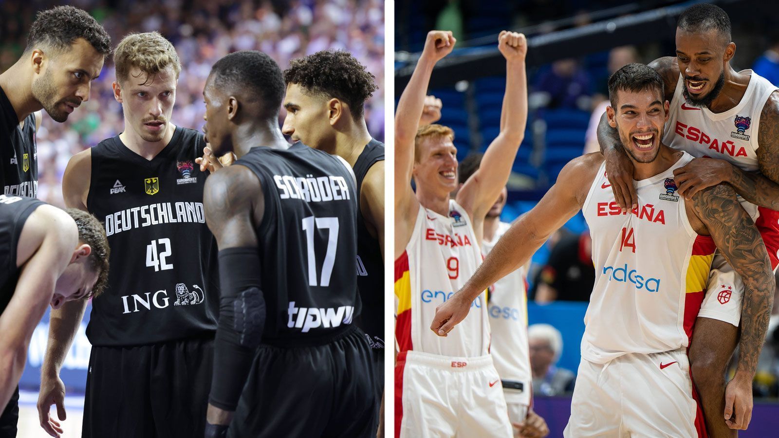 
                <strong>Deutschland gegen Spanien im Head-to-Head-Vergleich</strong><br>
                Im Halbfinale der Basketball-Europameisterschaft trifft die deutsche Auswahl auf Weltmeister Spanien (ab 20.30 Uhr im ran-Liveticker). Für Deutschland ergibt sich die historische Chance, erstmals seit 2005 wieder eine Medaille bei einem großen Turnier zu gewinnen. Grund genug, um die Positionen der DBB-Auswahl mit denen des amtierenden Weltmeisters zu vergleichen.
              