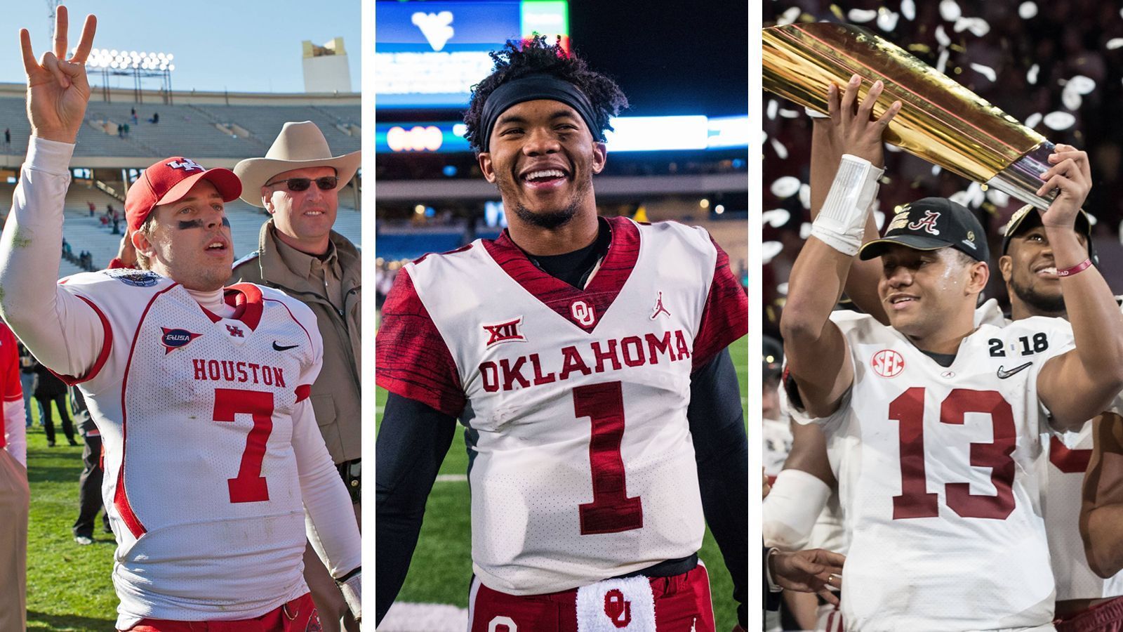 
                <strong>Keenum, Murray, Tagovailoa & Co.: Die Rekordhalter im College-Football</strong><br>
                College Football (ab dem 31. August live auf ProSieben MAXX und ran.de) steht für Spektakel. ran.de hat einige interessante Rekorde zusammengestellt und beschränkt sich dabei auf die NCAA Division I Football Bowl Subdivision (FBS), also die stärkste Liga im College Football.
              