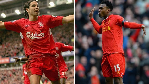 
                <strong>Stürmer: Milan Baros vs. Daniel Sturridge.</strong><br>
                Stürmer: Milan Baros vs. Daniel Sturridge. Der Tscheche erlebt die beste Phase seiner Karriere bei den "Reds" - Sturridge ist einer der besten Liverpool-Spieler (wenn er fit ist). Stürmer werden an Toren gemessen. Baros: 68 Spiele, 19 Tore. Sturridge: 58 Spiele, 38 Tore. Vorteil Sturridge - 2005 vs. 2015: 9:5.
              