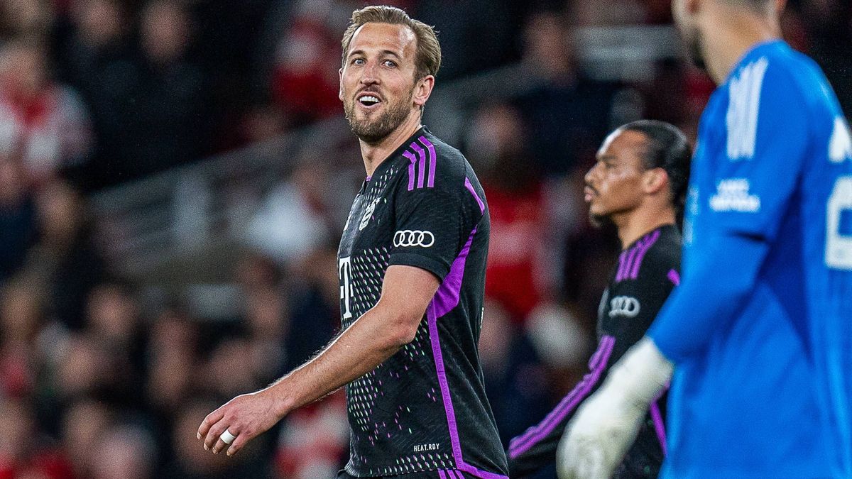 Tor zum 1:2 durch Elfmeter von Harry Kane (FC Bayern Muenchen, 9) FC Arsenal vs. FC Bayern Muenchen , Fussball, UEFA Champions League, Viertelfinale, 09.04.2024 FC Arsenal vs. FC Bayern Muenchen , ...