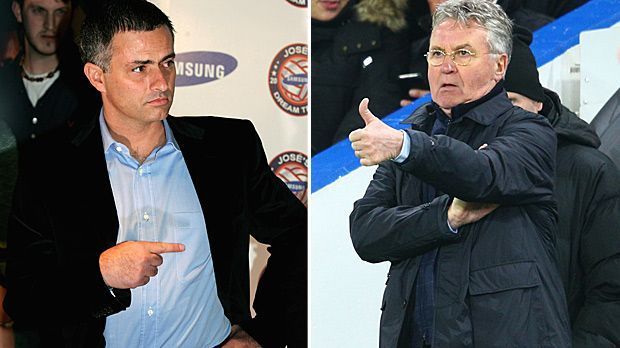 
                <strong>Trainer: Jose Mourinho vs. Guus Hiddink</strong><br>
                Trainer: Jose Mourinho vs. Guus Hiddink. Beinahe hätten wir hier den Portugiesen (l.) mit sich selbst verglichen. Doch nach vier katastrophalen Monaten musste "The Special One" seinen Hut nehmen und wurde durch den Niederländer ersetzt. Der jetzige Teammanager der "Blues" hat zwar mehr Erfahrung, kann aber nicht annähernd die Erfolge Mourinhos vorweisen. Schon vor zehn Jahren hatte der extrovertierte Coach alles gewonnen, was es zu gewinnen gibt. "Mou" siegt - 2006 vs. 2016: 1:0.
              