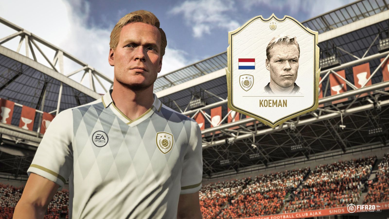 
                <strong>FIFA 20 Icons: Ronald Koeman</strong><br>
                Der heutige Trainer der niederländischen Nationalmannschaft hatte seine große Zeit beim FC Barcelona (1989 - 1995), als er unter seinem Förderer Johann Cruyff spielte. Koeman war vor allem als Libero und defensiver Mittelfeldspieler im Einsatz, zeigte sich dabei trotzdem enorm torgefährlich. Vor allem für seine Freistoße war Koeman gefürchtet.
              