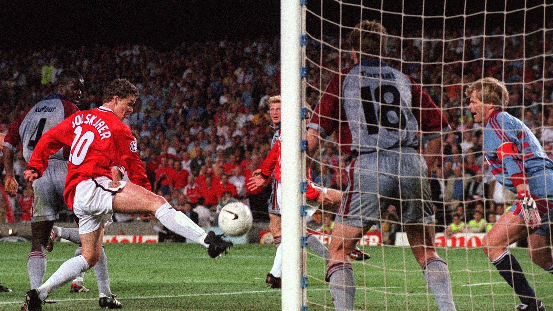 <strong>26. Mai 1999: Manchester United vs. FC Bayern München - Endstand: 2:1</strong><br>Die Mutter aller Niederlagen! Die Bayern jubelten 1999 im Camp Nou von Barcelona innerlich schon, dann kamen in der Nachspielzeit Teddy Sheringham und Ole Gunnar Solskjaer.