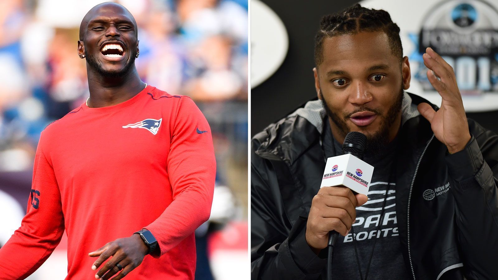 
                <strong>Safety</strong><br>
                Devin McCourty (l.)bei Patriots: seit 2010Erfolge: drei Super-Bowl-Siege, zweimaliger Pro BowlerPatrick Chungbei Patriots: 2009 bis 2012 und seit 2014Erfolge: drei Super-Bowl-Siege
              