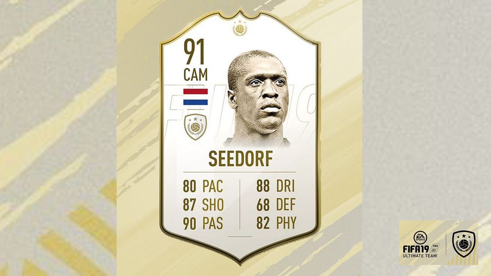 
                <strong>Clarence Seedorf</strong><br>
                Clarence Seedorf (Niederlande)Stärke: 91
              