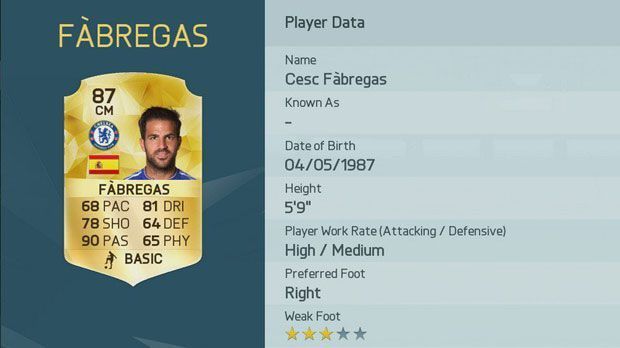 
                <strong>Cesc Fabregas (FC Chelsea)</strong><br>
                Platz 2: Cesc Fabregas (FC Chelsea)
              