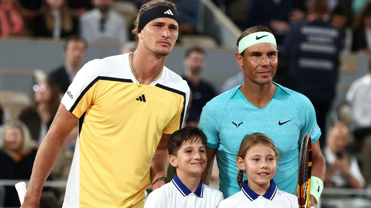 Zverev und Rafael Nadal bei den French Open 2024