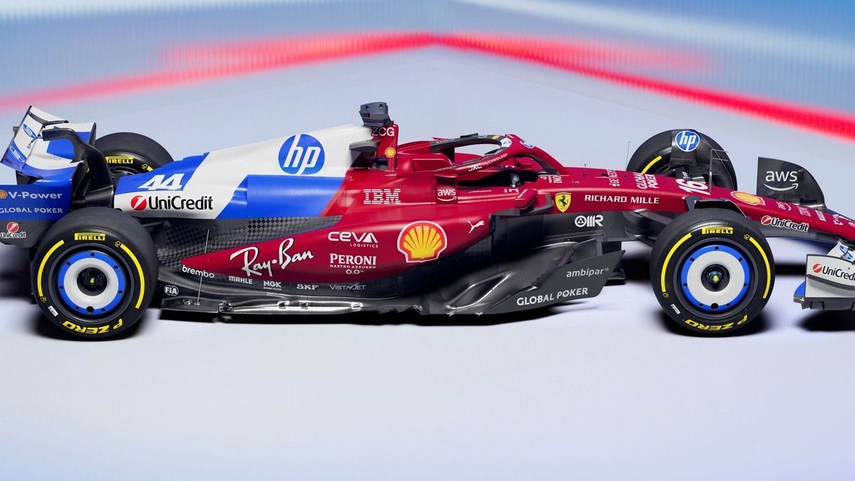 Die Ferrari-Sonderlackierung beim Miami-Grand-Prix 2025