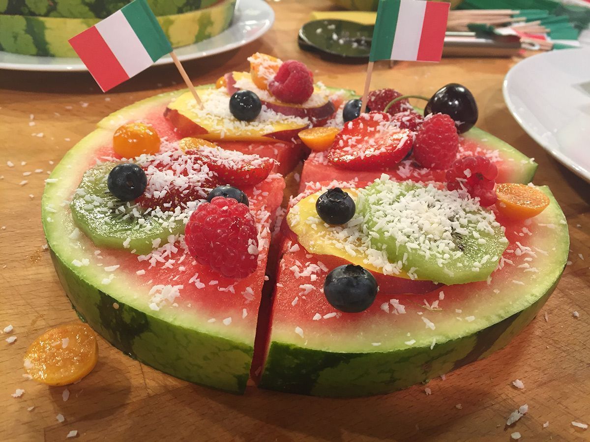 Fruchtige Melonen-Pizza
