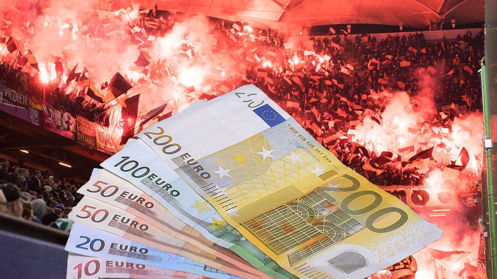 
                <strong>So viel Geld kosten die Fans ihren Vereinen </strong><br>
                Fans sind der wichtigste Rückhalt für die Vereine und sorgen für gute Stimmung in den Stadien. Leisten sich die Anhänger allerdings ein Fehlverhalten wie das Abfackeln von Pyrotechnik, bekommen die Clubs vom DFB Geldstrafen aufgebrummt. ran.de verrät, welche Vereine aus der 1. und 2. Bundesliga in der vergangenen Spielzeit am meisten Geld für ihre Fans berappen mussten.(Quelle: Fever Pit'ch)
              