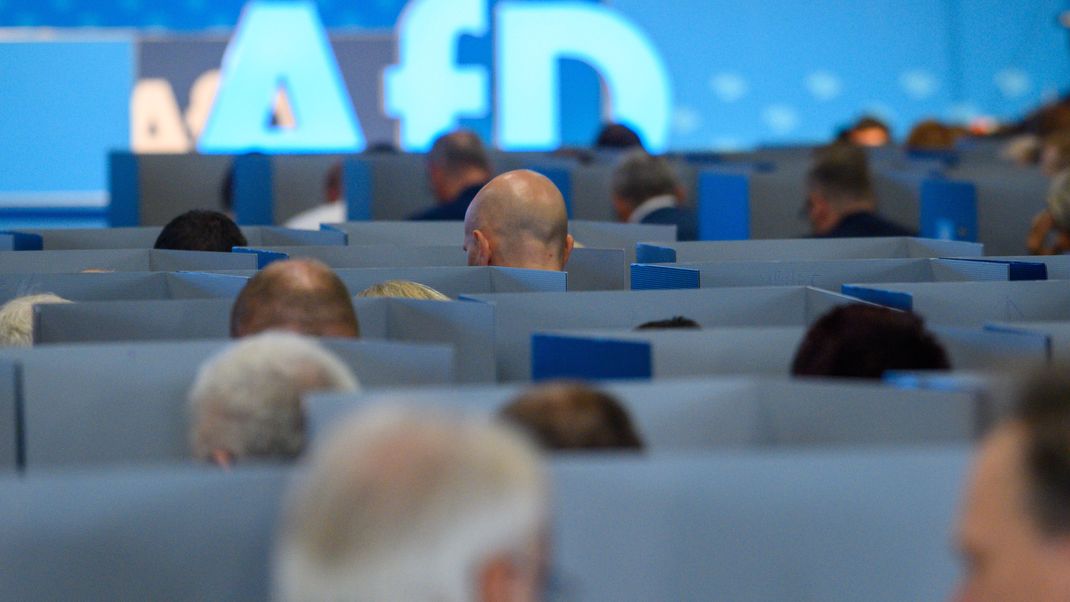Delegierte der AfD-Europawahlversammlung in Magdeburg