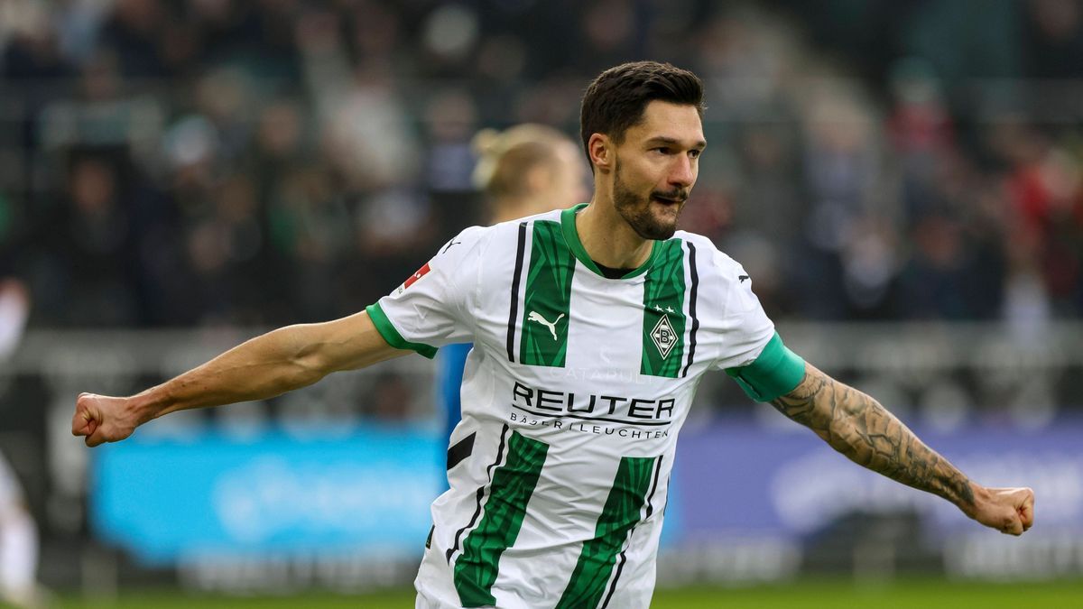 Mönchengladbach, Deutschland, 14.12.24: Tim Kleindienst (Borussia Mönchengladbach) Torjubel, jubelt nach seinem Treffer zum 1:0 waehrend des Spiels der Bundesliga zwischen Borussia Mönchengladbach ...