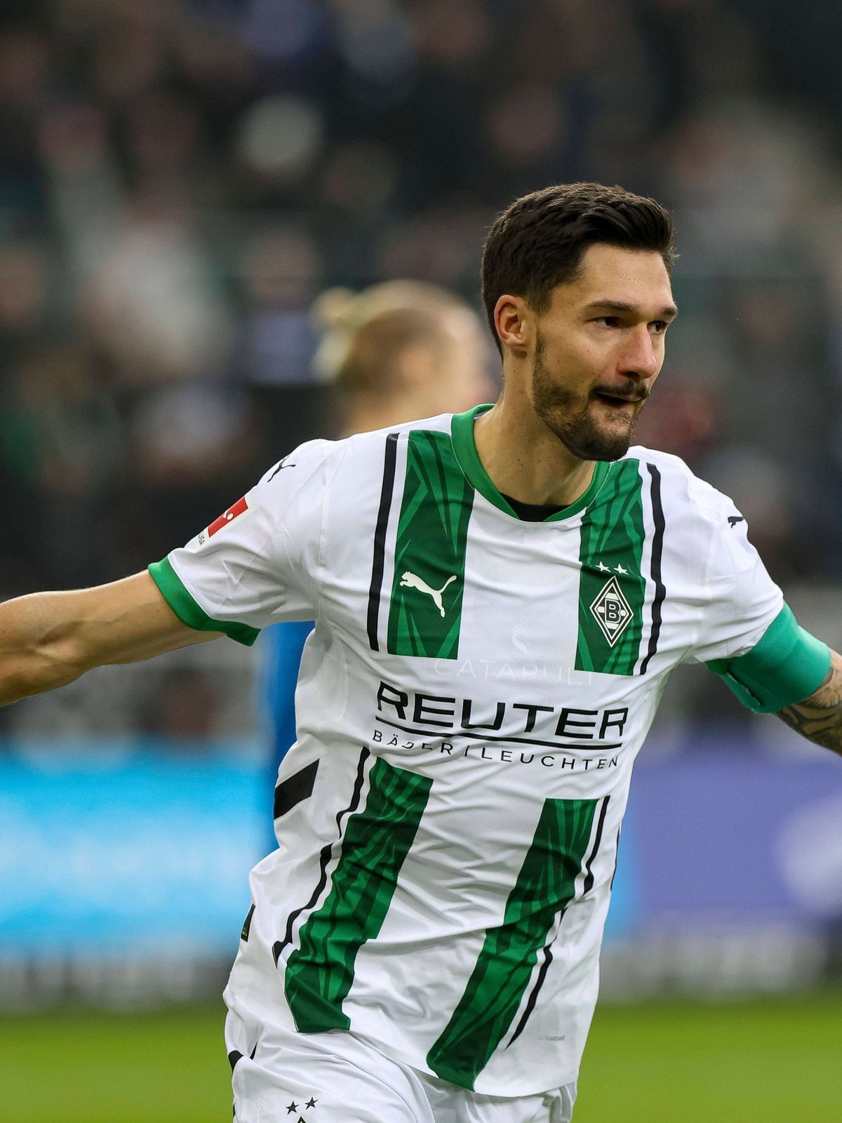 Mönchengladbach, Deutschland, 14.12.24: Tim Kleindienst (Borussia Mönchengladbach) Torjubel, jubelt nach seinem Treffer zum 1:0 waehrend des Spiels der Bundesliga zwischen Borussia Mönchengladbach ...