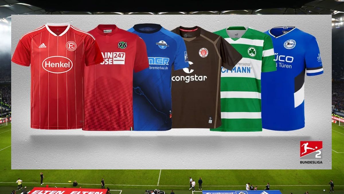 2. Bundesliga-Saison 2022/2023: Die offizielle ran-Trikot-Tabelle