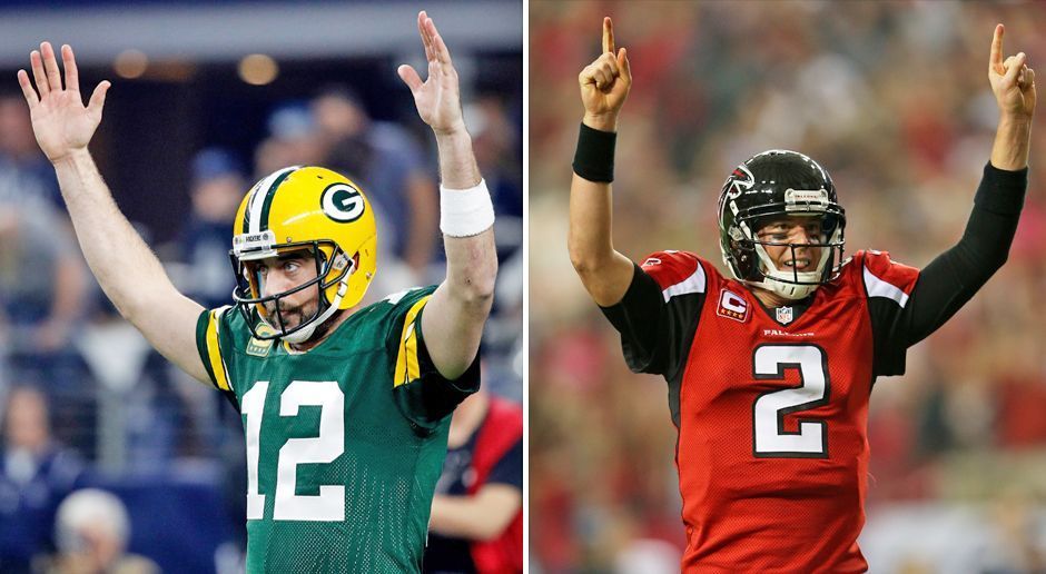 
                <strong>Ryan vs. Rodgers - Touchdown-Interception-Verhältnis</strong><br>
                Touchdown-Interception-Verhältnis: 21 Touchdowns in Serie ohne Interception. So lautete Aaron Rodgers' Wahnsinns-Bilanz, bevor Cowboys-Safety Jeff Heath im dritten Viertel der Divisional Playoffs einen Pass des Quarterbacks abfing - A-Rods erste Interception bei 318 Passversuchen seit Mitte November. Mit diesem Touchdown-Interception-Verhältnis von 21 kann kein anderer Spielmacher der NFL seit Week 12 mithalten, nicht einmal Matt Ryan. Der belegt mit einem Wert von 8,5 (17 Touchdowns bei 2 Interceptions) hinter Rodgers aber gleich Rang zwei in dieser Statistik. Vorteil Rodgers - 3:1.
              