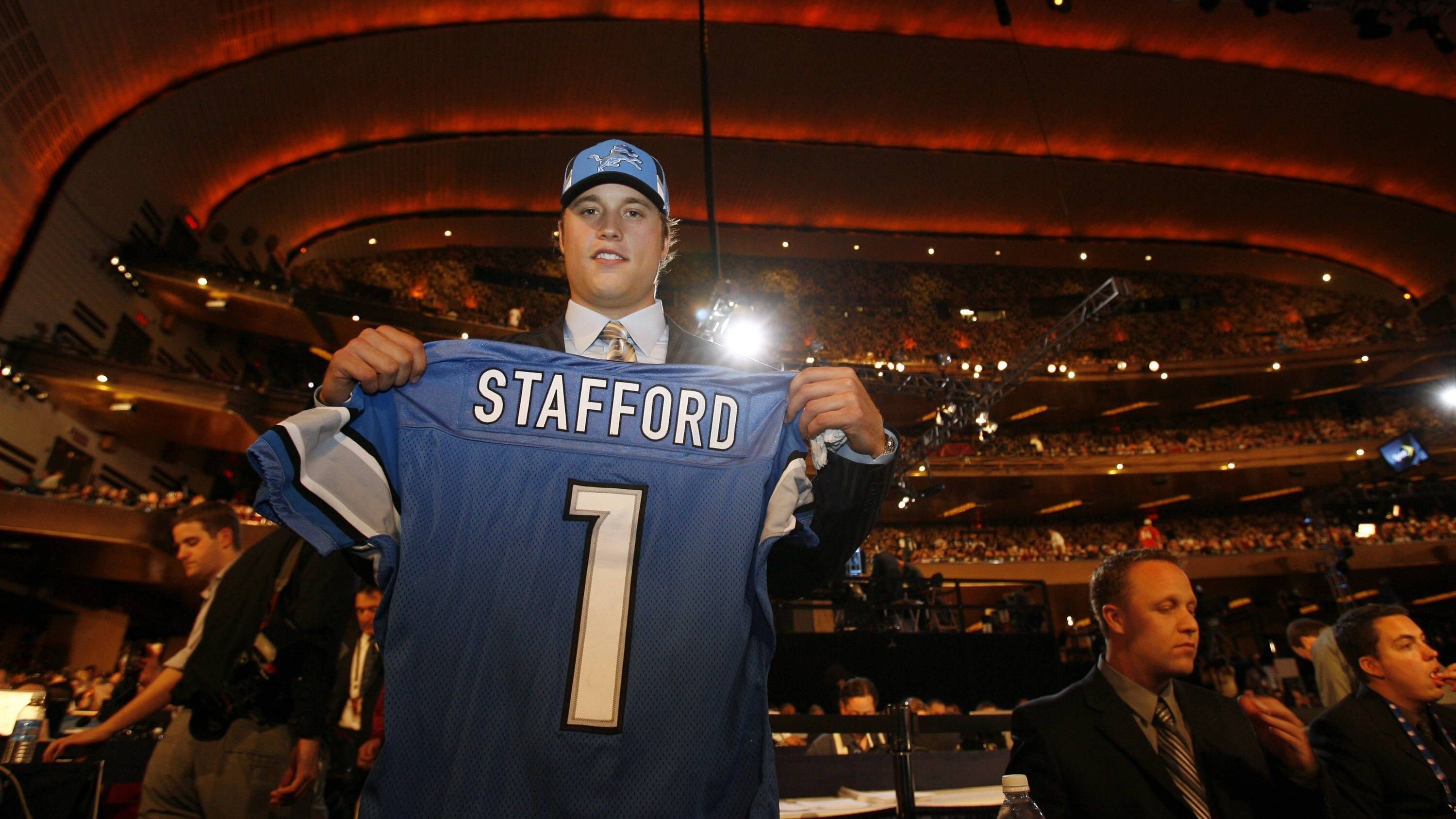 <strong>Matthew Stafford - 2009</strong><br>Position: Quarterback<br>Draft-Team: Detroit Lions<br>Erfolge: 2x Pro Bowl, Super Bowl Champion<br>Karriereende: noch aktiv