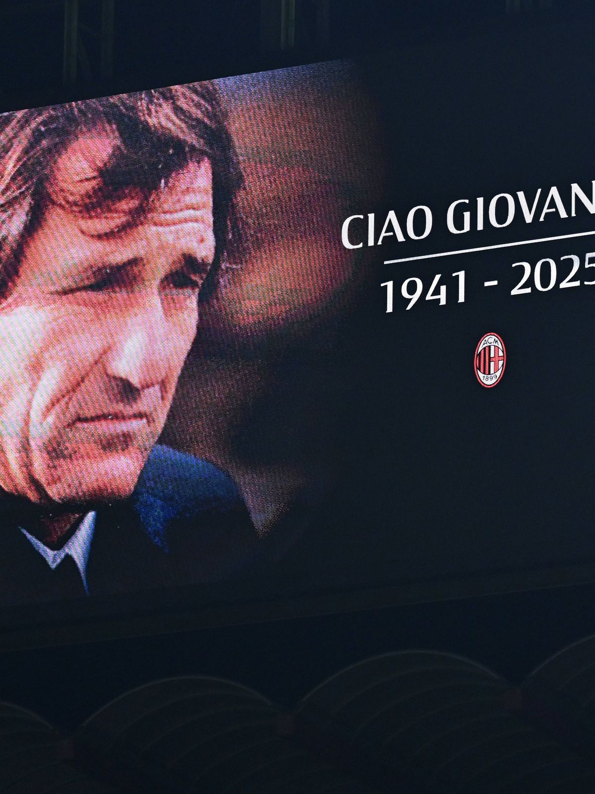 Db Milano 02 11 2025 - campionato di calcio serie A Milan-Roma foto Daniele Buffa Image nella foto: commemorazione Giovanni Galeone PUBLICATIONxNOTxINxITA