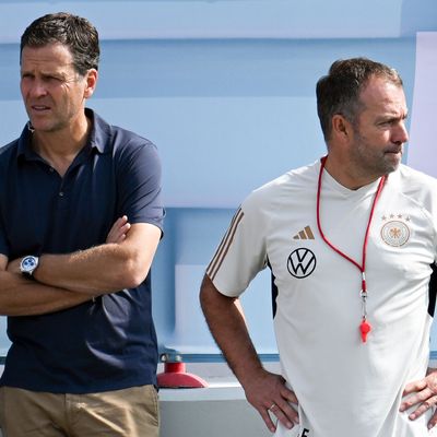 Der frühere DFB-Direktor Bierhoff und Bundestrainer Flick