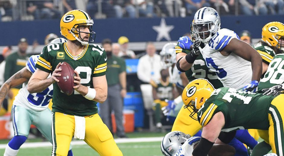
                <strong>Gewinner: Aaron Rodgers</strong><br>
                In einem unfassbaren Spiel werfen die Green Bay Packers den Top-Seed der NFC aus dem Titelrennen - dank eines überragenden Aaron Rodgers. Der Quarterback zerlegt dabei vor allem zu Beginn des Spiels die Defense der Dallas Cowboys in ihre Einzelteile. Am Ende stehen 28 Pässe für 356 Yards und zwei Touchdowns auf seinem Konto.
              