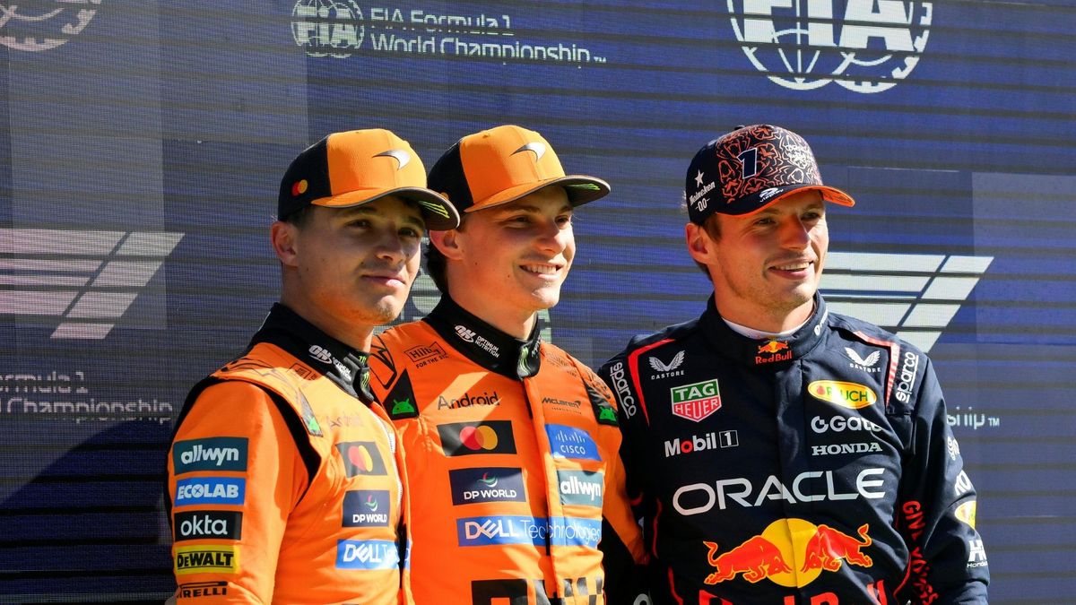 Hauptdarsteller unter sich: Norris, Piastri, Verstappen