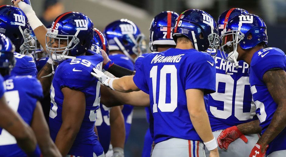 
                <strong>New York Giants</strong><br>
                Die Giants galten vor Saisonbeginn für viele Experten als Geheimfavorit auf den Super Bowl. Die Defense war ohnehin über jeden Zweifel erhaben. Zudem wurde die Offense mit Wide Receiver Brandon Marshall und dem in der ersten Runde gedrafteten Tight End Evan Engram namhaft verstärkt. Die Hoffnung der Giants war, dass die Verantwortung zukünftig nicht nur auf den Schultern von Star-Receiver Odell Beckham Jr lasten würde. Quarterback Eli Manning sollte mehr Anspielstationen erhalten.
              