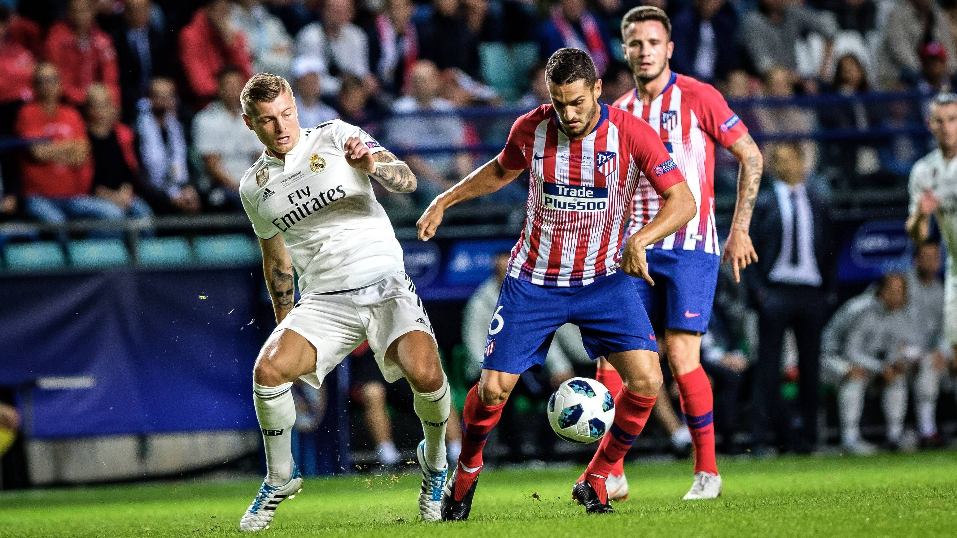 <strong>UEFA-Supercup 2018 gegen Atletico Madrid</strong><br>Gegen den Stadtrivalen Atletico mussten Kroos und Real mal wieder eine Finalpleite hinnehmen. Mit 2:4 unterlag Real den "Colchoneros" nach Verlängerung, der deutsche Mittelfeldspieler wurde nach 102 Minuten ausgewechselt.