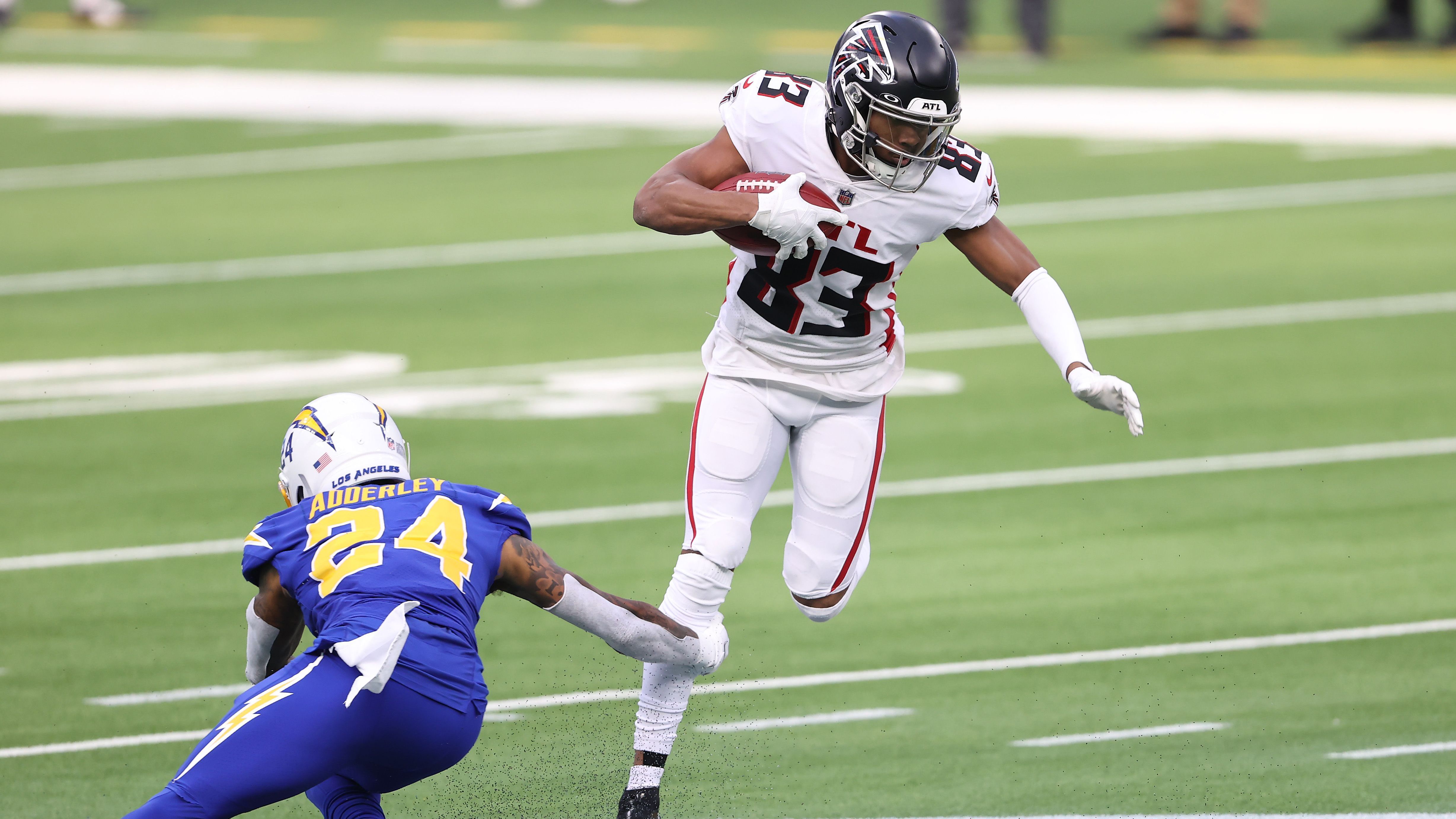 <strong>Russell Gage (Atlanta Falcons)</strong><br>Position: Wide Receiver<br>Jahr: 2020<br>Gegner: Los Angeles Chargers