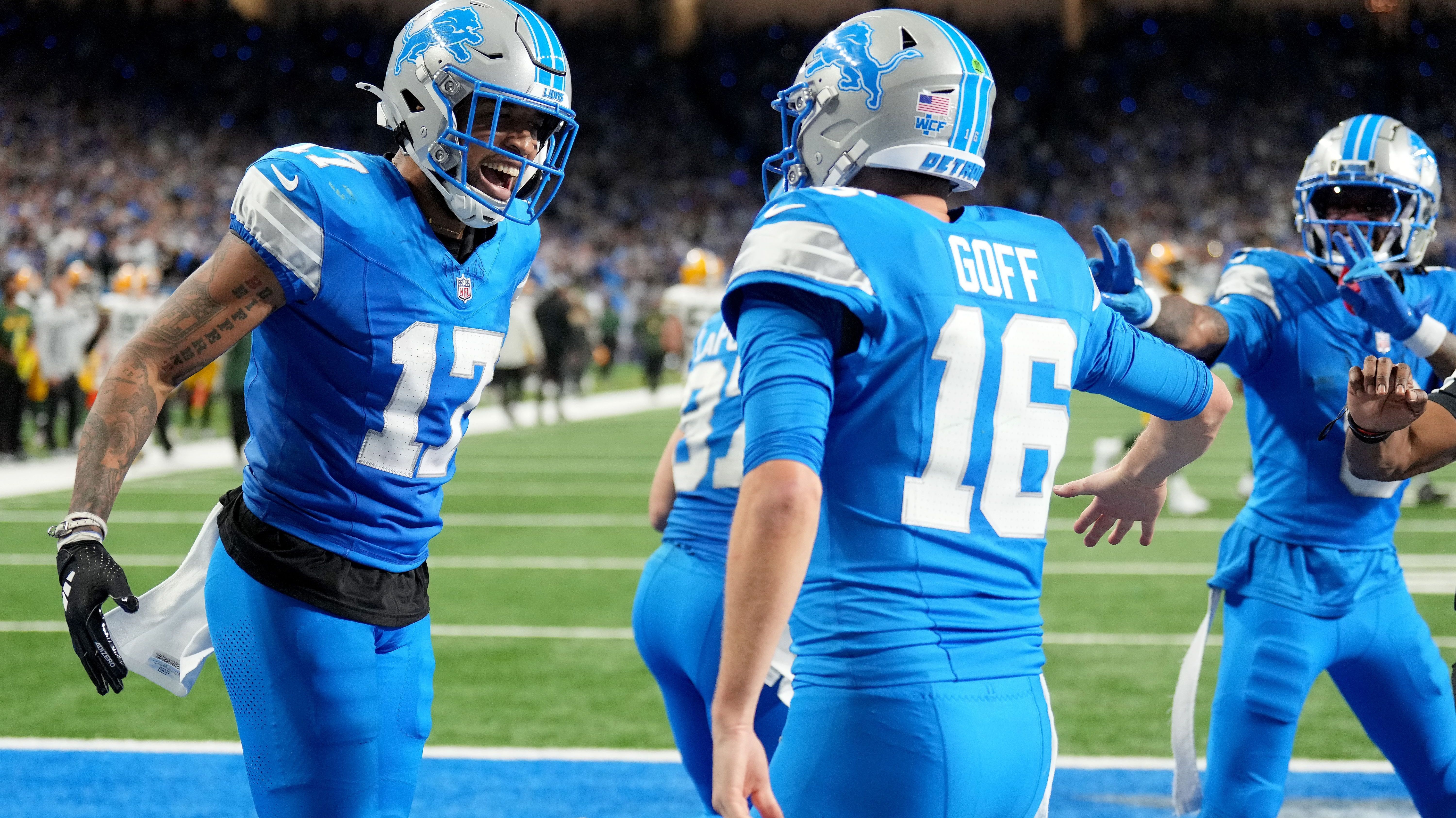 <strong>Week 14: Detroit Lions</strong><br>Wer hält diese Lions noch auf? Mit dem&nbsp;<a target="_blank" data-li-document-ref="469361" href="https://www.ran.de/sports/nfl-detroit-lions-gewinnen-krimi-gegen-green-bay-packers-und-ziehen-in-die-playoffs-ein-469361">34:31-Erfolg über die Green Bay Packers und dem damit verbundenen Playoff-Einzug</a>&nbsp;feierte Detroit den elften Sieg in Folge und brach damit einen 90 Jahre alten Franchise-Rekord! In seiner allerersten NFL-Saison unter dem Namen "Detroit Lions" hatte das Team 1934 die vorherige Bestmarke von zehn Siegen in Folge aufgestellt.