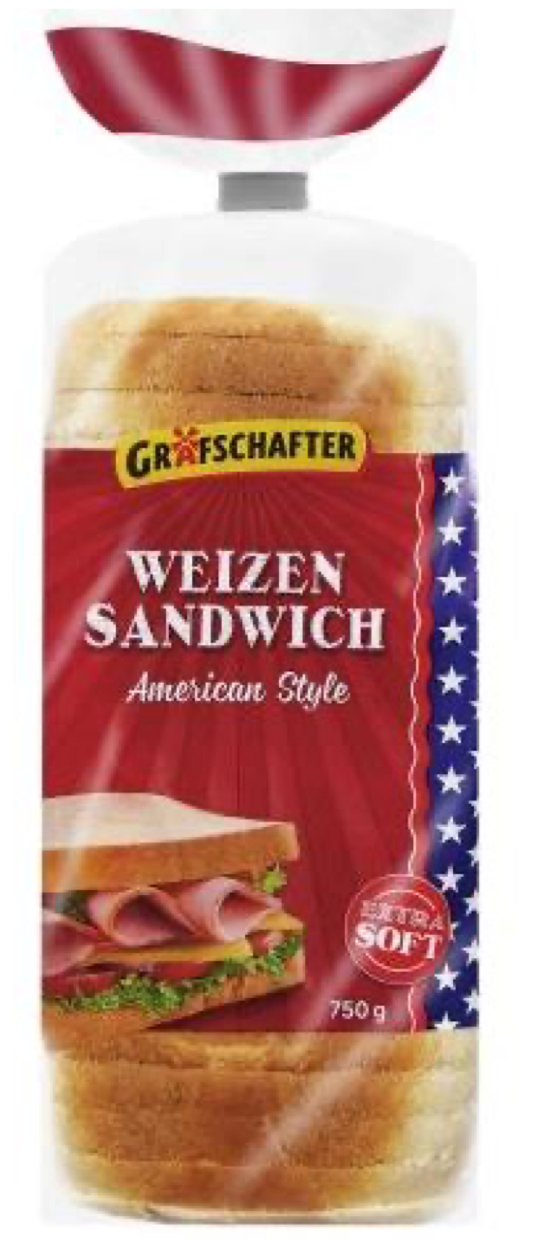 Rückruf "Grafschafter Weizen Sandwich American Style, 750g” von Lidl.
