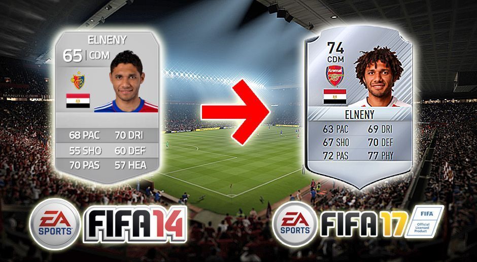 
                <strong>Mohamed Elneny (FIFA 14 - FIFA 17)</strong><br>
                Mohamed Elneny (FIFA 14 - FIFA 17)
              
