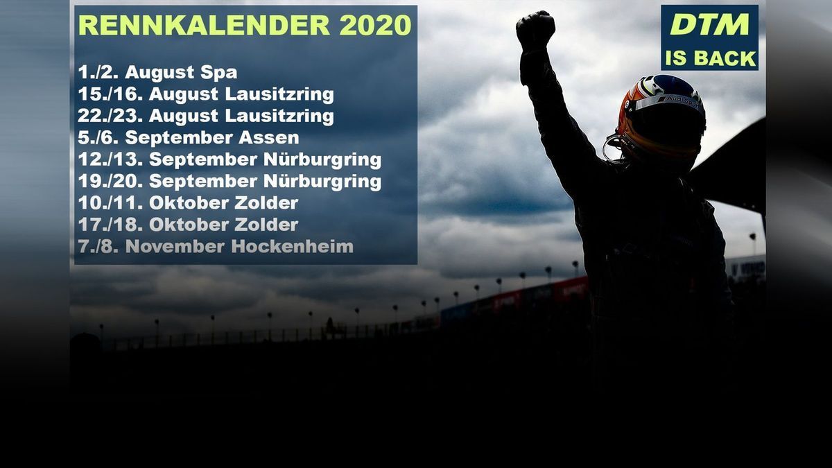DTM-Rennkalender 2020 - Saisonauftakt in Spa