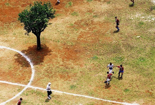 
                <strong>Bäume sind verboten</strong><br>
                In Sao Paulo nimmt man es mit den FIFA-Regeln offenbar nicht besonders ernst. Schon 1896 wurde festgelegt, dass die Fußballfelder nicht mit Bäumen und Sträuchern bepflanzt werden dürfen. Ein krasser Fall von Missachtung und Ungehorsam!
              