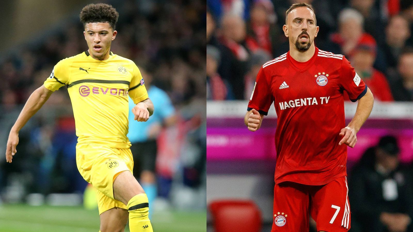 
                <strong>Linksaußen. Jadon Sancho – Franck Ribery</strong><br>
                Der 18-jährige Jadon Sancho ist die große Entdeckung dieser Saison, in der aktuellen Form vielleicht sogar der beste Bundesligaspieler. Bei fast jedem Ballkontakt ist seine individuelle Klasse zu sehen. In der Bundesliga steht er bei vier Toren und sechs Vorlagen. Sancho erinnert ein wenig an den jungen Ribery, als dieser die Bundesliga im Sturm eroberte. Mittlerweile ist Ribery allerdings 35 Jahre alt, längst nicht mehr so explosiv und wartet diese Saison noch auf sein erstes Pflichtspieltor. Dortmund gleicht also aus: 4:4.
              