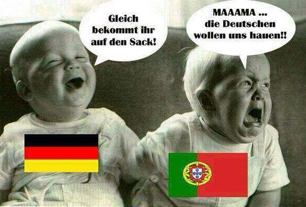 
                <strong>Deutschland - Portugal: So reagiert das Netz</strong><br>
                Deutschland besiegt Portugal im ersten WM-Spiel der Gruppe G mit 4:0. Im Netz ist die Häme groß - schon vor dem Spiel sind einige Fans siegessicher.
              