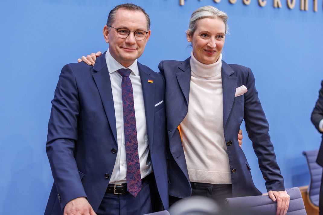 Tino Chrupalla und Alice Weidel.