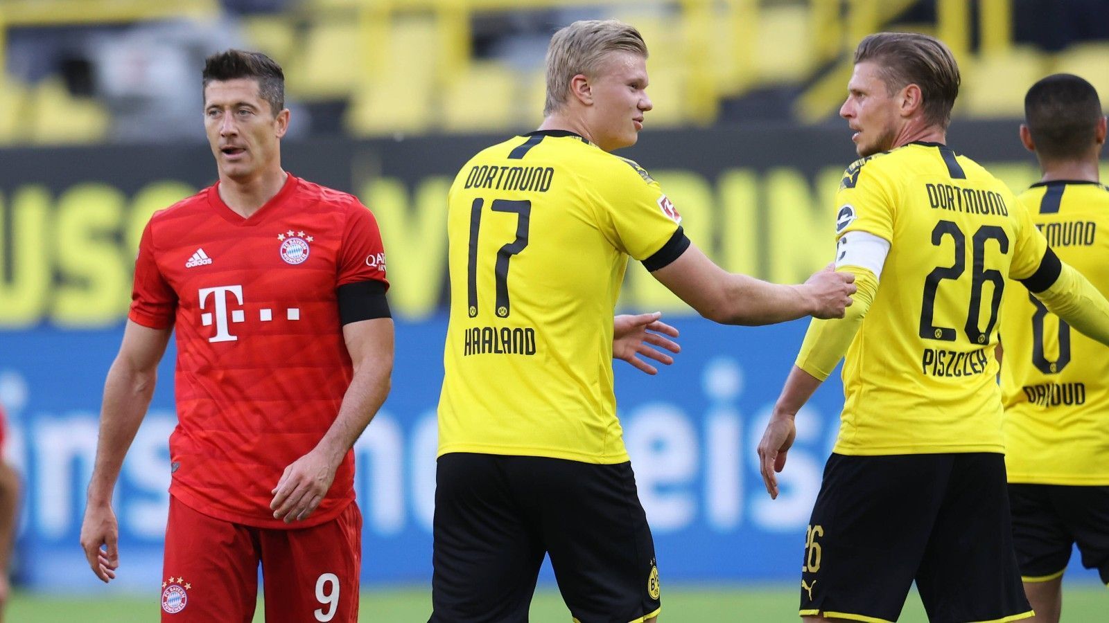 
                <strong>Robert Lewandowski vs. Erling Haaland</strong><br>
                Am Samstagabend ist es mal wieder soweit. Dann steigt mit der Partie zwischen Borussia Dortmund und dem FC Bayern das spannendste Spiel, das der deutsche Profi-Fußball zu bieten hat (ab 18.30 Uhr im Liveticker auf ran.de). Besonders im Fokus stehen dabei BVB-Stürmer Erling Haaland und Bayern-Star Robert Lewandowski, der einst von den Schwarz-Gelben nach München wechselte. ran.de vergleicht die beiden Goalgetter.
              