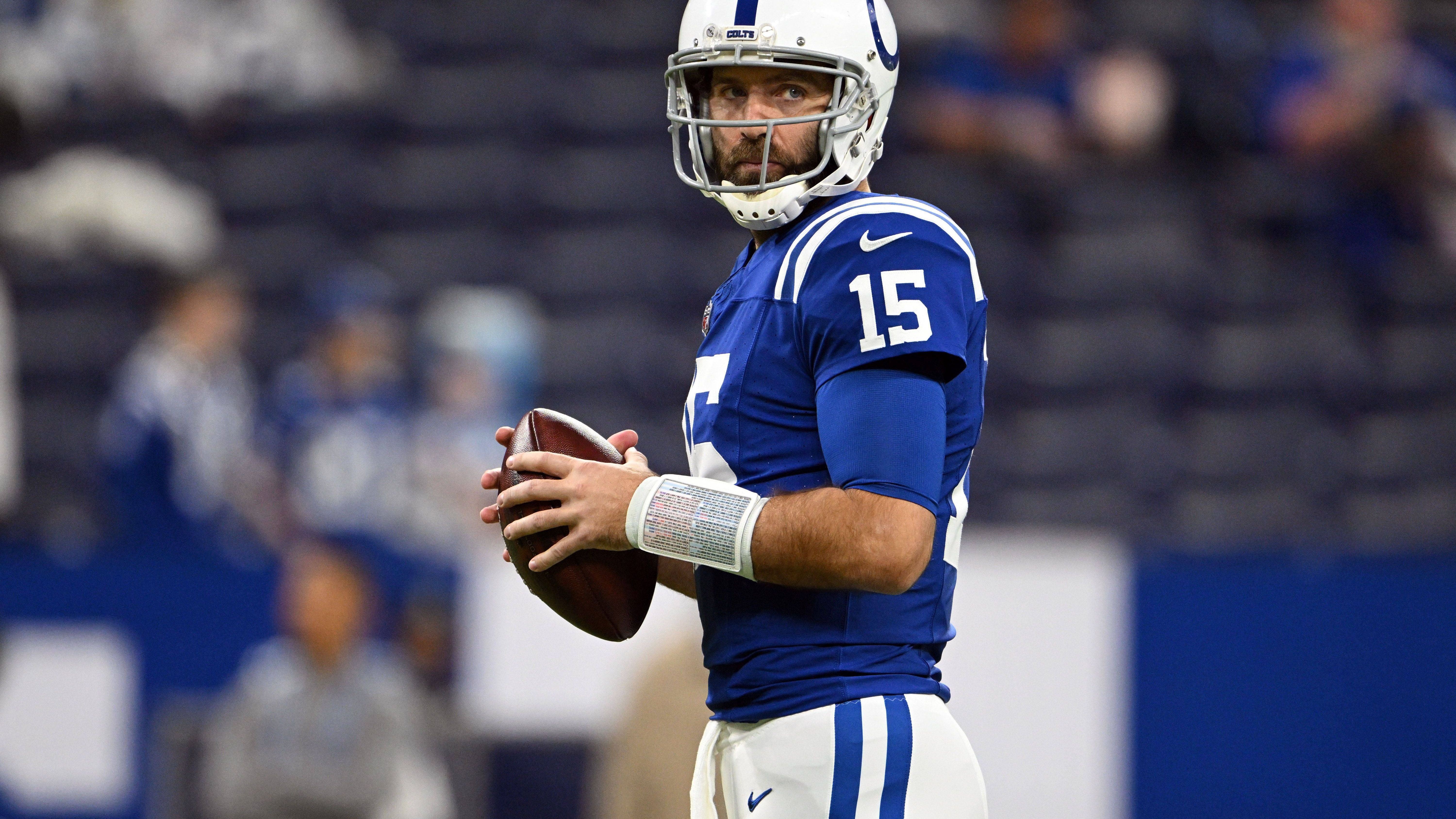 <strong>Completions</strong><br>1. Matthew Stafford: 5.174 Completions<br>2. Joe Flacco (im Bild): 4.166 Completions<br>3. Russell Wilson: 3.882 Completions