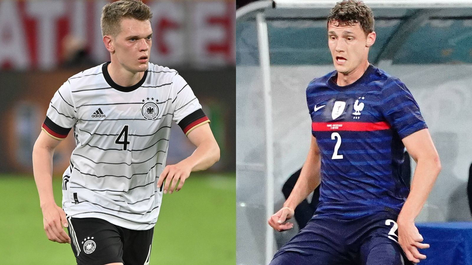 
                <strong>Abwehr: Matthias Ginter vs. Benjamin Pavard</strong><br>
                Ginter gehört inzwischen zu den Leistungsträgern in der Defensive, Bundestrainer Joachim Löw lobte den Gladbacher als "unglaublich verlässlich. Was er taktisch leistet und wie er Zweikämpfe bestreitet, ist einfach gut. Er hat uns bei der Nationalelf noch nie enttäuscht." Pavard hat am Dienstag in München quasi ein Heimspiel, auch er ist bei der "Equipe Tricolore" nicht wegzudenken. Der 25-Jährige interpretiert seine Rolle als Außenverteidiger etwas defensiver als im Verein, um die hochkarätige Offensive abzusichern. Unspektakulär, trotzdem ein Schlüsselspieler. Beide auf Augenhöhe, 2:1.
              