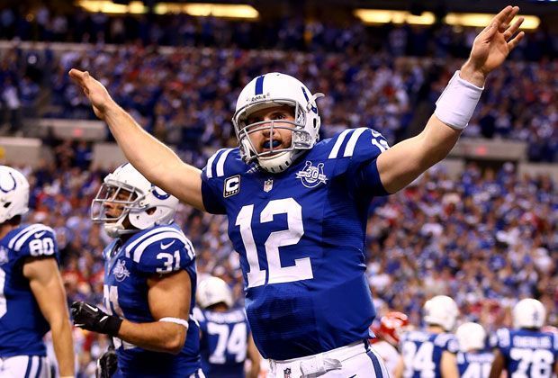 
                <strong>Quaterback: Andrew Luck</strong><br>
                Dreh- und Angelpunkt bei den Colts ist Quaterback Andrew Luck. Der Number-1-Pick aus dem Draft 2012 ist flexibel und kann ein Spiel lesen. Der 24-Jährige ist zudem nervenstark und in der Lage bei hohen Rückständen, wie in Kansas City, ein Spiel allein zu drehen
              