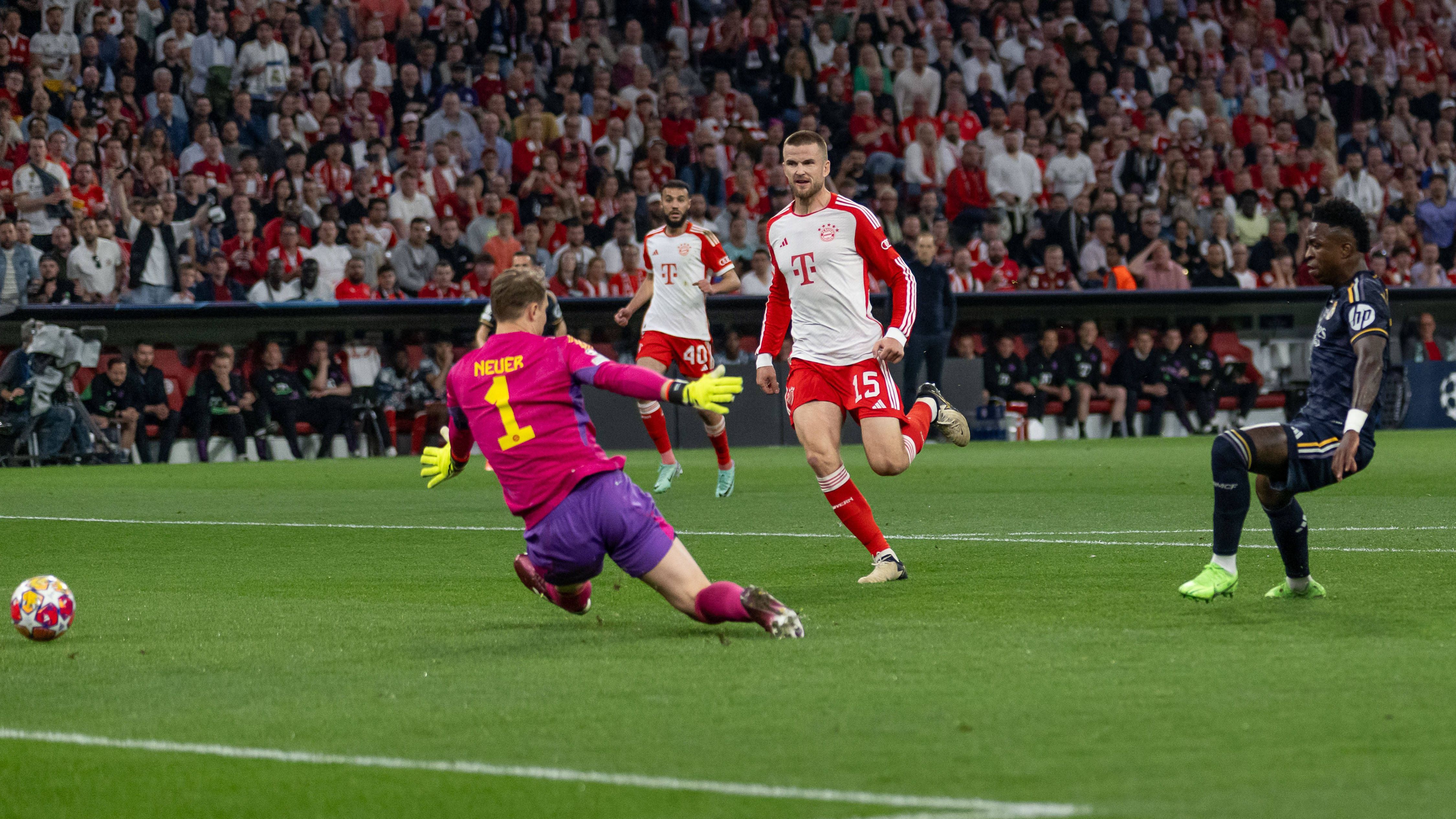 <strong>Eric Dier (FC Bayern)</strong><br>Entwickelt sich immer mehr zum stabilen Felsen in der Bayern-Verteidigung. Ohne nennenswerten Fehler, gibt er Kommandos und sortiert die Defensive. Blockt in der 64. Minute extrem wichtig vor dem einschussbereiten Vinicius und verhindert so mit den Real-Ausgleich. Kurz darauf sogar mit der doppelten Kopfballchance aufs 3:1 (67./71.). <strong><em>ran</em>-Note: 2</strong>