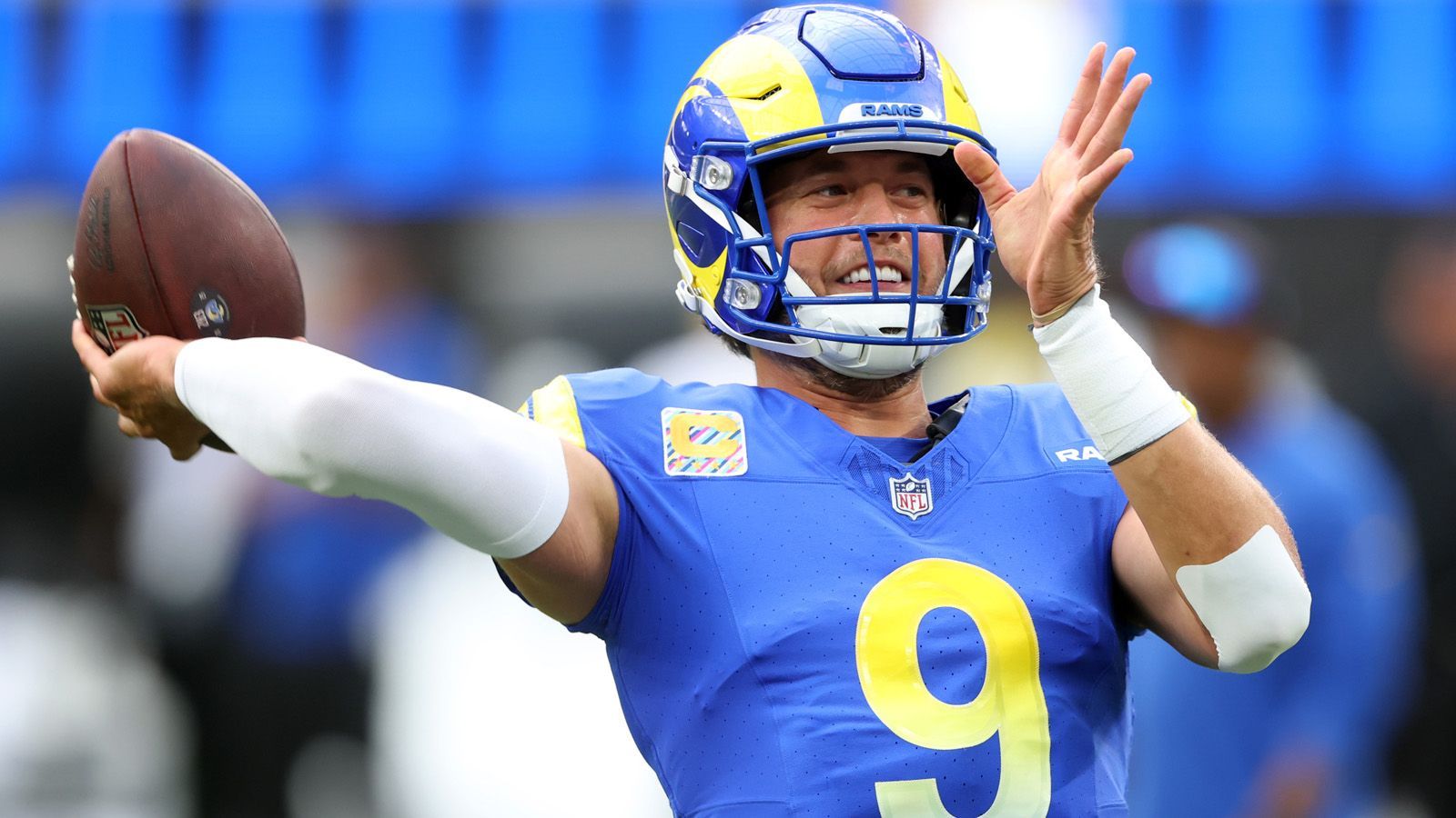 <strong>Los Angeles Rams - 19. Oktober 2025</strong><br>Matthew Stafford beim 35:7-Sieg gegen die Jacksonville Jaguars, 5 Touchdowns