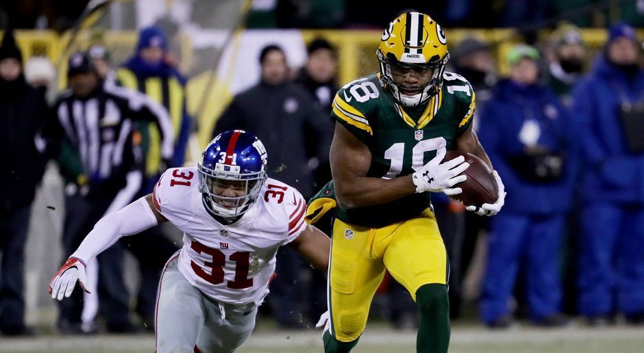 
                <strong>Randall Cobb </strong><br>
                116 Receiving Yards und drei Touchdowns - Wide Receiver Randall Cobb war definitiv on fire, als er im Wild Card Game seiner Green Bay Packers gegen die New York Giants (38:13) sein Team zum Sieg führte. Mit seinen Touchdowns stellte Cobb nicht nur einen neuen Franchise-Playoff-Rekord auf - laut "ESPN" ist der 26-Jährige der erste seit Rob Gronkowski 2011, dem dies in den Playoffs gelang.
              