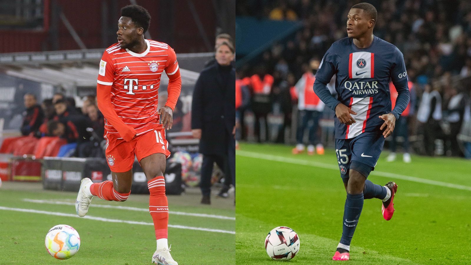 
                <strong>Abwehr: Alphonso Davies vs. Nuno Mendes</strong><br>
                Die Antrittsstärke ist eine der Top-Skills von Alphonso Davies. Damit riss er auf seiner linken Seite schon so manche gegnerische Abwehr auf - so auch beim Führungstreffer der Bayern im Hinspiel in Paris. Bei den Franzosen legt Nuno Mendes seine Rolle als Linksverteidiger da im Vergleich schon etwas defensiver aus, ist doch der Portugiese nicht unbedingt für so druckvolle Vorstöße bekannt. Zudem hat Davies auf höchster internationaler Bühne auch schon mehr Erfahrung als der erst 20-jährige Mendes. Daher: Punkt für die Bayern. Zwischenstand: 4:3
              