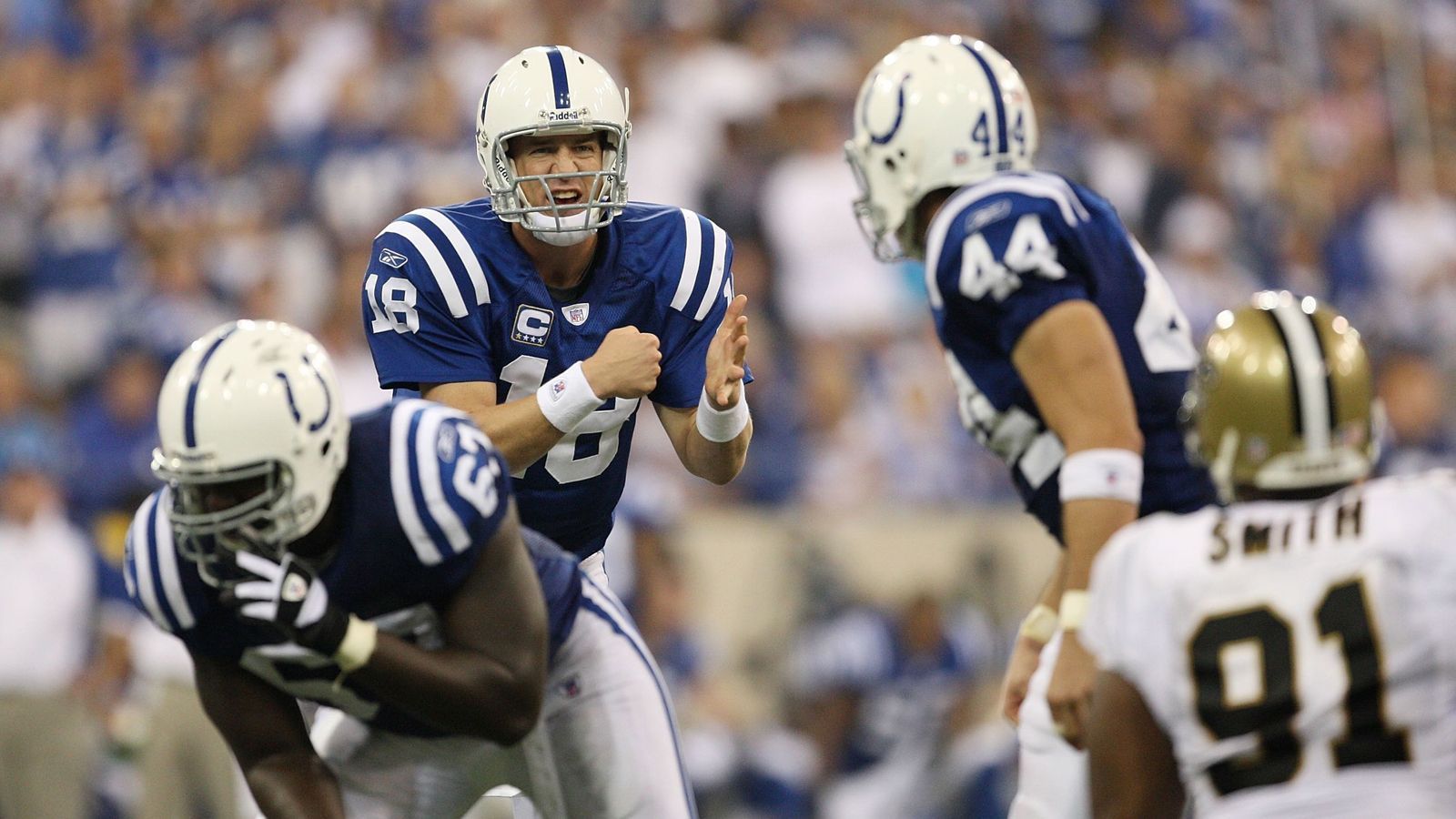 
                <strong>2007 im RCA Dome: New Orleans Saints @ Indianapolis Colts 10:41</strong><br>
                Zum Start der Spielzeit 2007 eine klare Angelegenheit für die von Peyton Manning angeführten Indianapolis Colts. Jener Manning avancierte mit drei Touchdowns und 288 Yards zum Matchwinner, Drew Brees lieferte mit 192 Yards und zwei Interceptions eine eher diskrete Vorstellung ab.
              