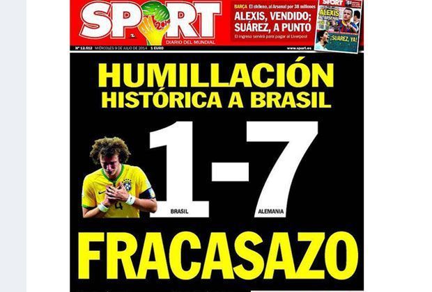 
                <strong>Diario Sport (Spanien)</strong><br>
                Für die "Diario Sport" in Spanien ist das 7:1 der DFB-Elf für Brasilien nicht weniger als eine "Demütigung" (Humillacion).
              