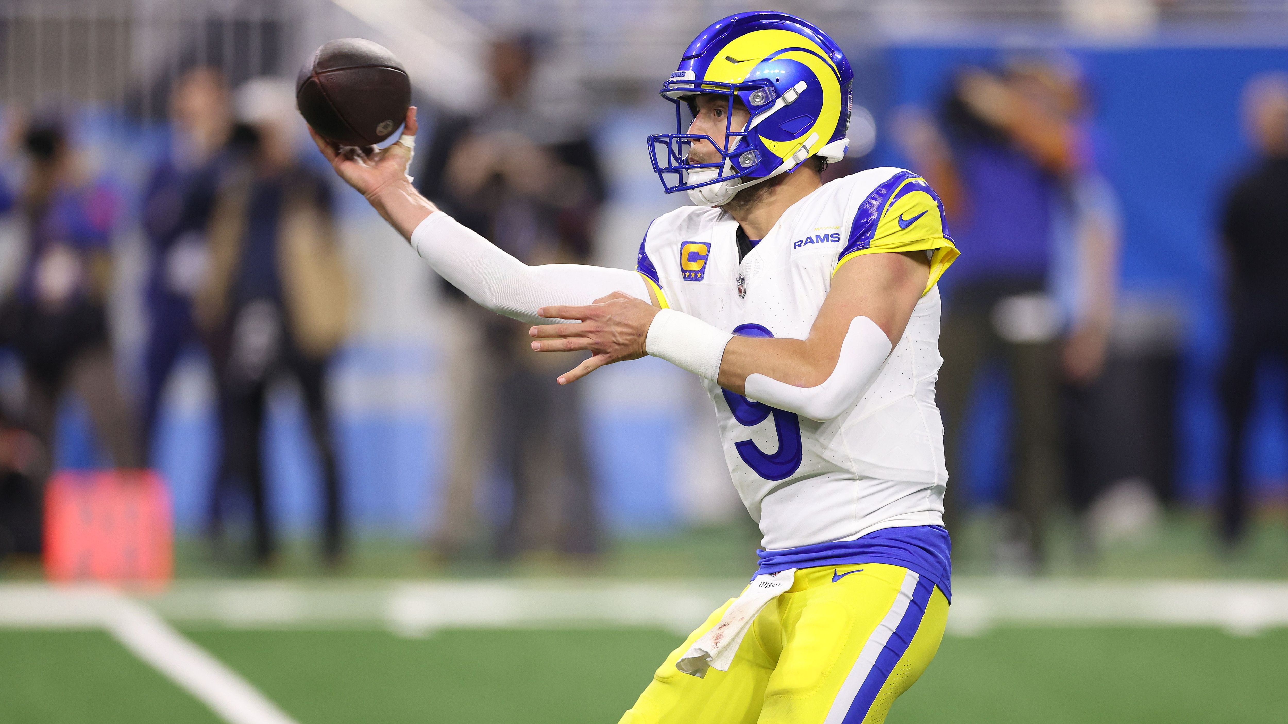 <strong>Passversuche</strong><br>1. Matthew Stafford (im Bild): 8.166 Passversuche<br>2. Joe Flacco: 6.751 Passversuche<br>3. Russell Wilson: 6.001 Passversuche