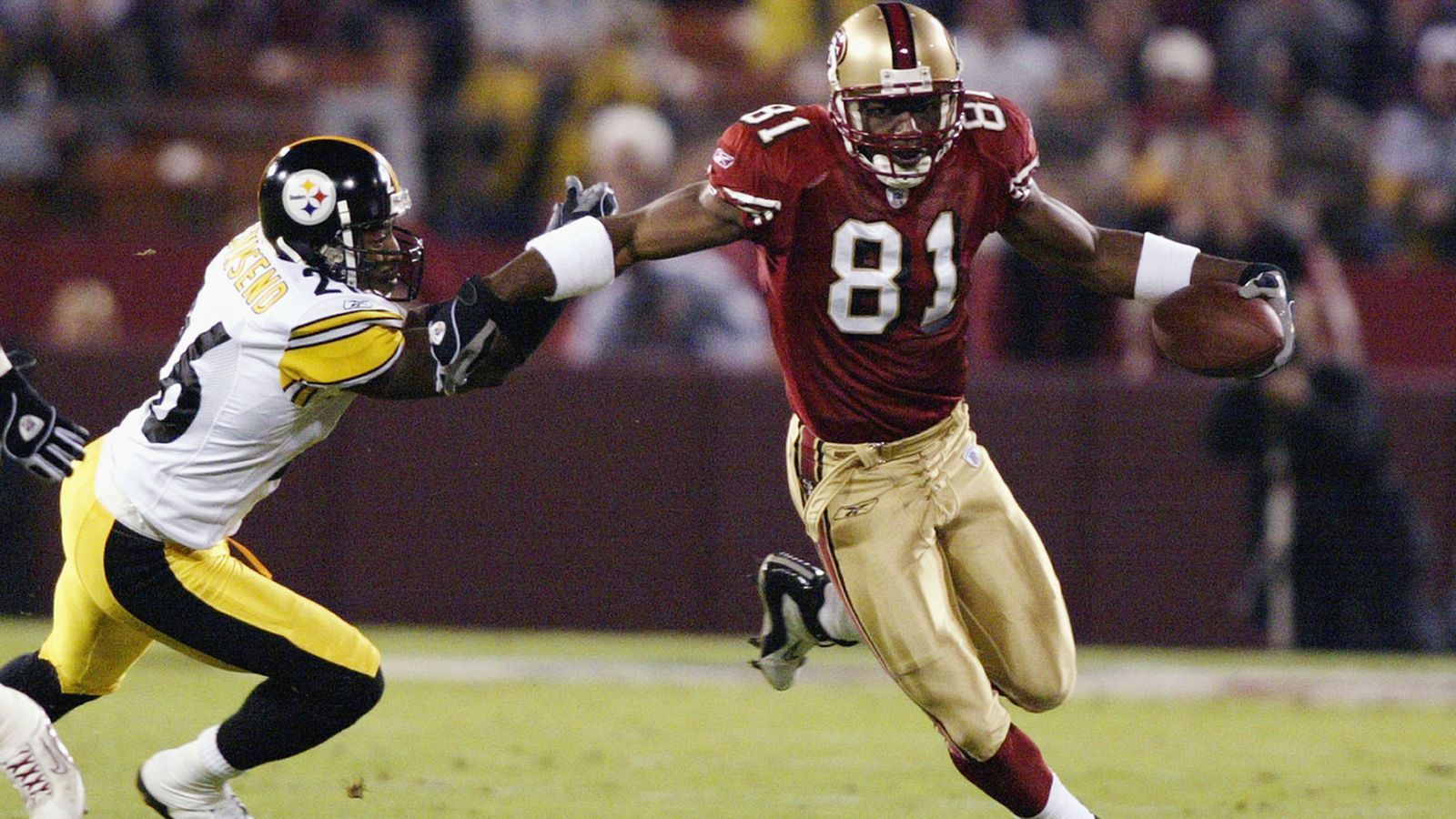 
                <strong>Platz 3: Terrell Owens</strong><br>
                15.934 Receiving Yards von 1996 bis 2010Wide ReceiverSan Francisco 49ers, Philadelphia Eagles, Dallas Cowboys, Buffalo Bills, Cincinnati Bengals
              