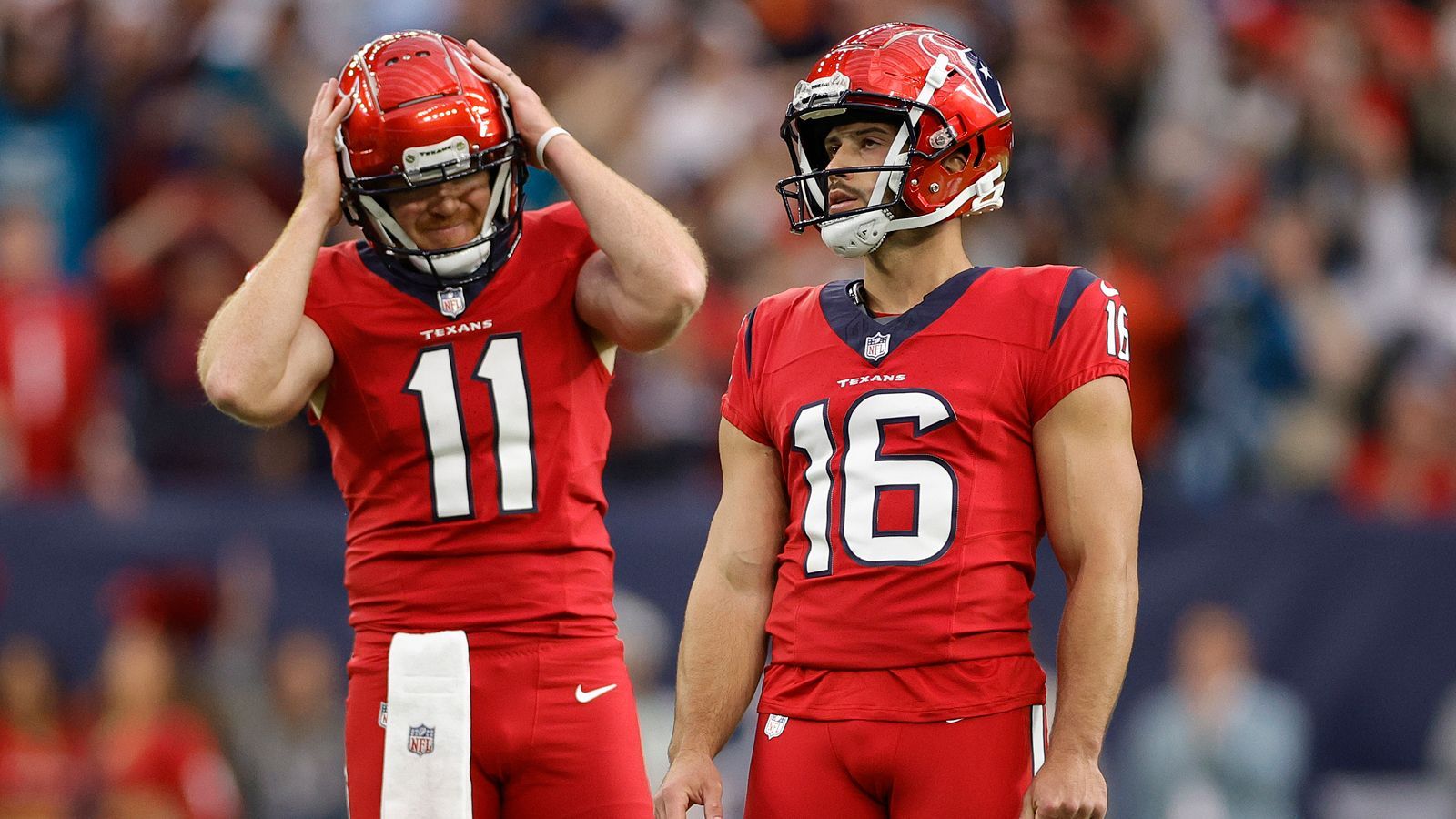 <strong>Matt Ammendola (Free Agent)</strong><br>Head Coach DeMeco Ryans sagte nach der Texans-Pleite gegen die Jacksonville Jaguars, dass Kicker Matt Ammendola beim Team bleiben wird, obwohl er das entscheidende Field Goal aus 58 Yards nicht verwandelte. Doch jetzt wurde er gewaived, damit die Texans einen Kaderplatz für Barnett haben. Womöglich wird der Kicker wieder aufgenommen, sobald er durch den Waiver ist.