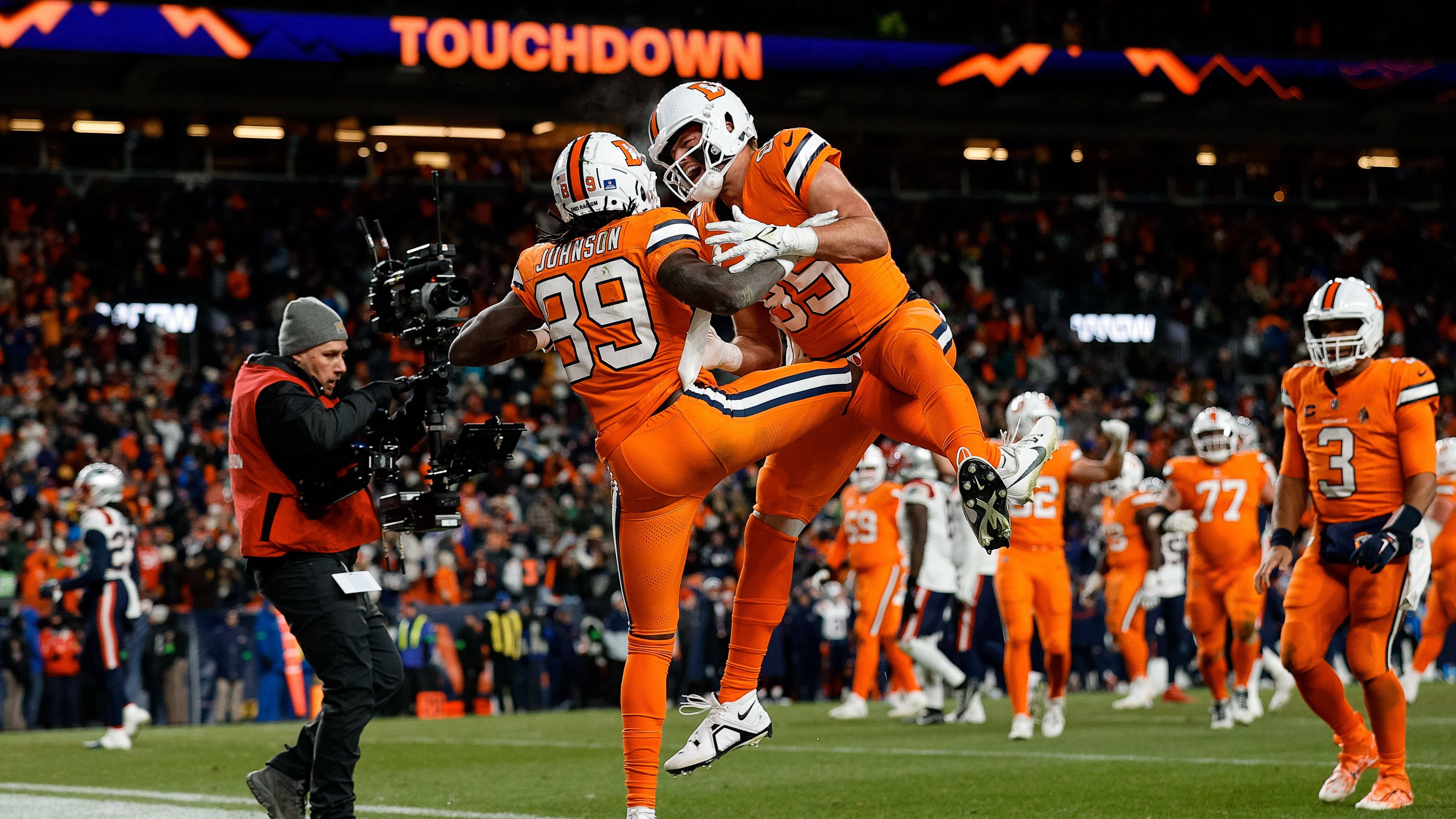 <strong>Denver Broncos: 12 Spieler</strong><br>Courtland Sutton (10), Javonte Williams (5), Brandon Johnson (4), Lil'Jordan Humphrey (3), Jaleel McLaughlin (3), Adam Trautman (3), Russell Wilson (3), Jerry Jeudy (2), Marvin Mims (2), Jonathon Cooper (1), Lucas Krull (1), Samaje Perine (1)